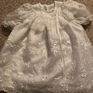 Baby Lace White Dress-12-16 months